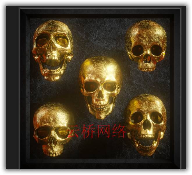 骷髅头3d模型 billelis 3d skull model pack vol.1