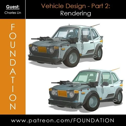 Foundation Patreon – 车辆设计第 2 部分：与 Charles Lin 一起渲染
