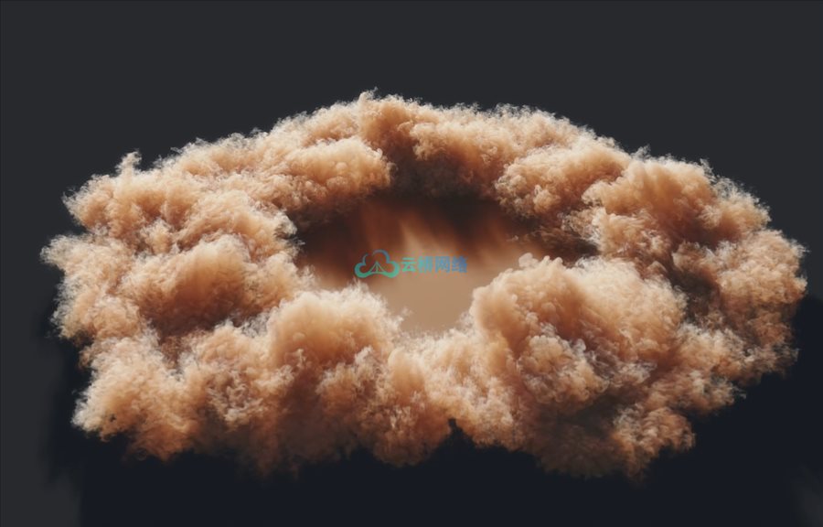 粉尘爆炸冲击波VDB特效素材 Dust Shockwave