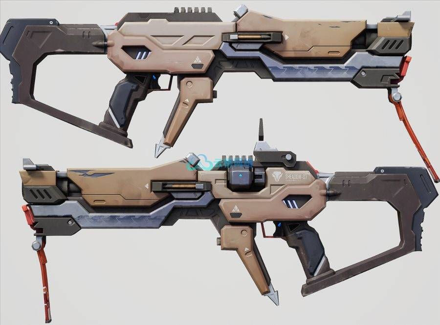 全流程制作低多边形风格化3D武器视频教程