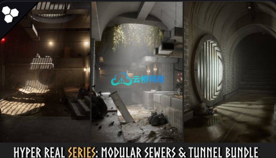 UE资源 Modular Sewers & Tunnels (Modular Sewers, Modular Tunnels, Modular Corridor)