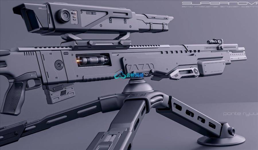 Blender中的科幻武器设计制作课程(重制版)