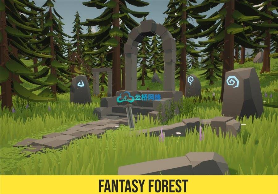 UE资源 Low Poly Fantasy Forest