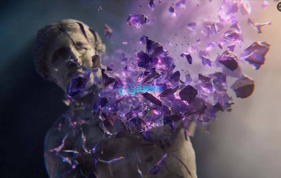 Houdini中的水晶破坏特效制作课程