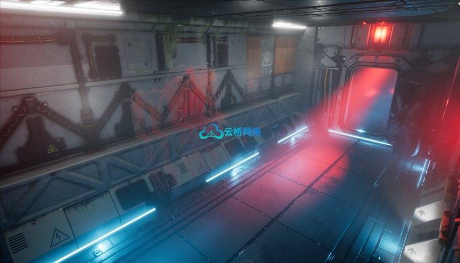 UE科幻PBR VR恐怖走廊 Pro-TEK Sci-Fi PBR VR Horror Corridor in Space