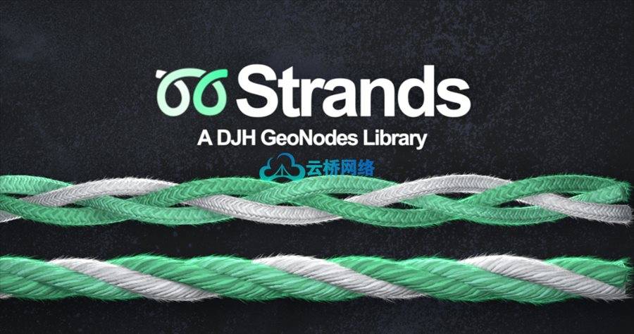 Blender绳索制作几何节点库 Djh Strands: A Geonodes Library