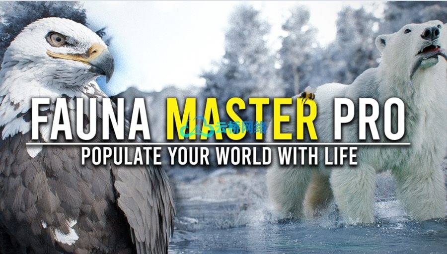 Blender野生动物资产与模拟插件 Fauna Master Pro | One-Click Animals Simulation