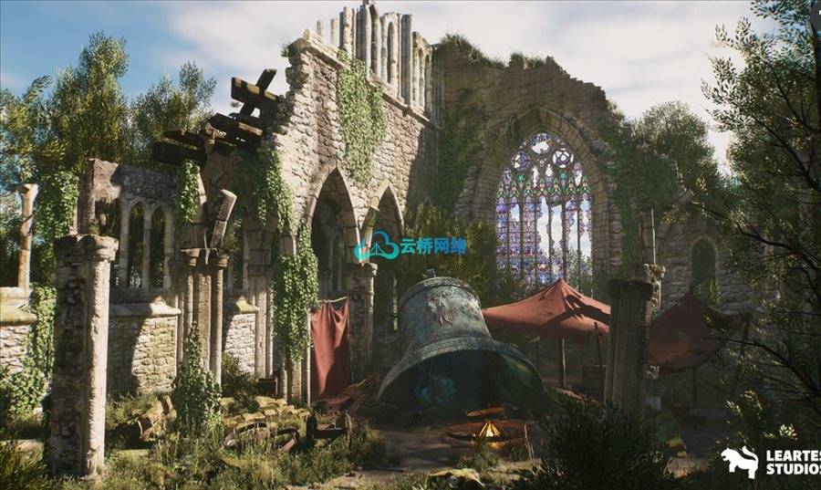 UE资源 Bandit Abbey Environment ( Bandit Abbey Castle Medieval Medieval Medieval 3D )