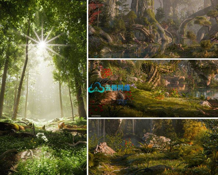 Blender自然资产库与程序化插件 Arborea