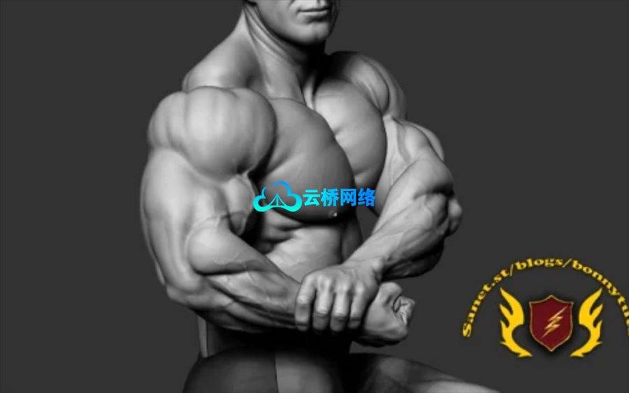 Advance Zbrush 健美运动员人体解剖进阶教程