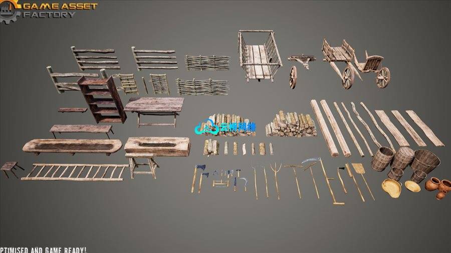 UE资源 Medieval Props Vol 3 Farm