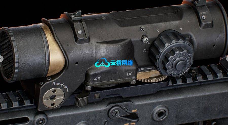 影视级高精度枪械瞄具建模渲染教程