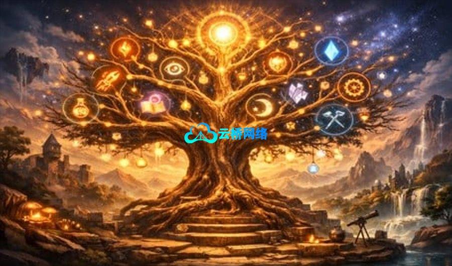 UE5大师课：重建 Fab 平台五星级技能树系统（全蓝图、模块化、可生产）