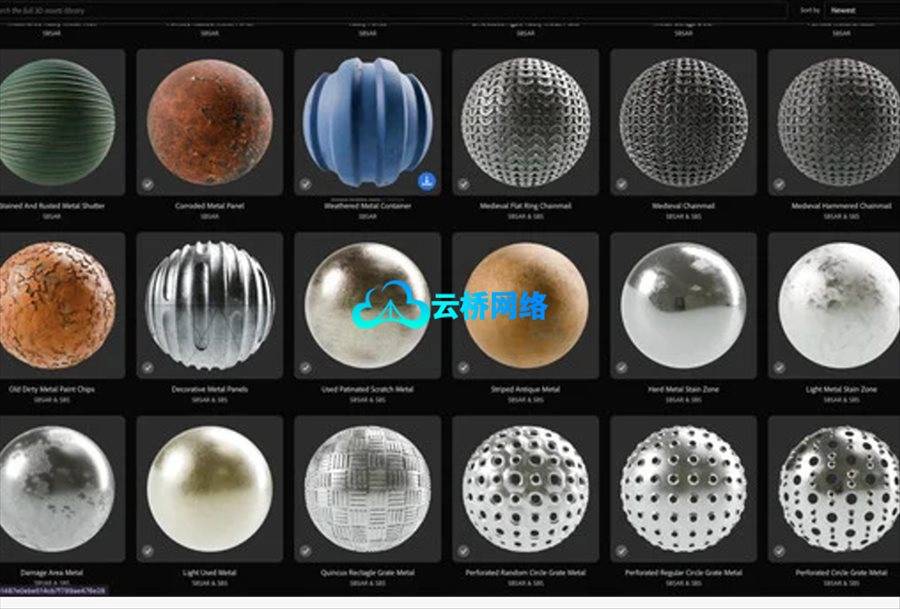 Adobe Substance 金属类别的材质