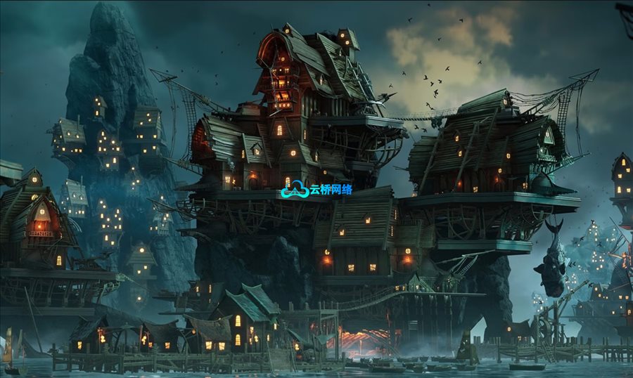 模块化海盗港口资产包——高效构建游戏世界 Stylized Pirate Port City Modular ( Pirate Port City Modular Dock Pirate City )