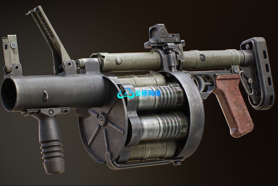 RG-6榴弹发射器3D建模与纹理制作教程