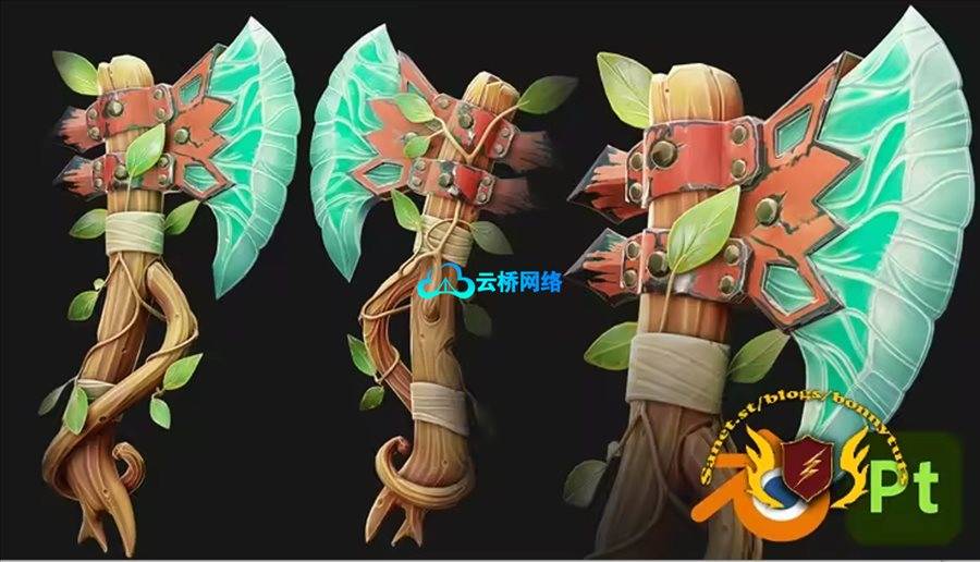 Blender+SP风格化战斧制作从草图到渲染全流程指南