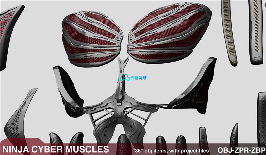 36款科幻赛博肌肉 Kitbash 套装 – Mech Ministry