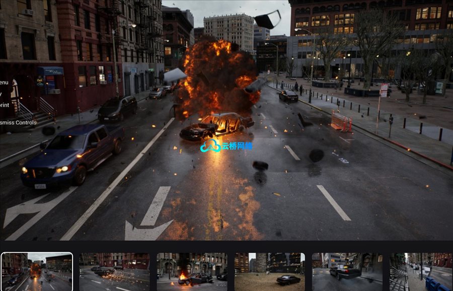 汽车车祸爆炸翻滚视觉特效 – Car VFX