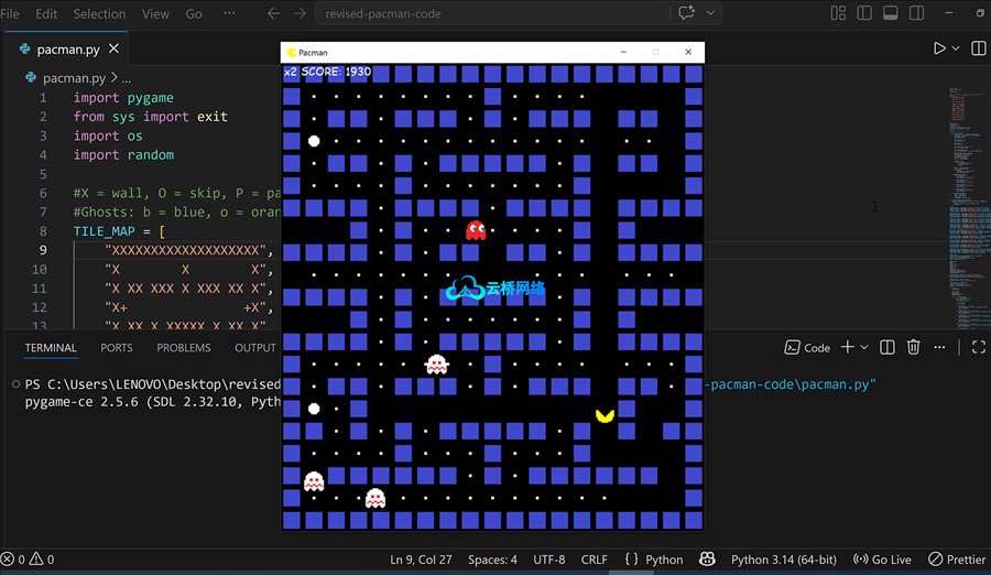 通过制作 Pac-Man 学习 Python 游戏编程