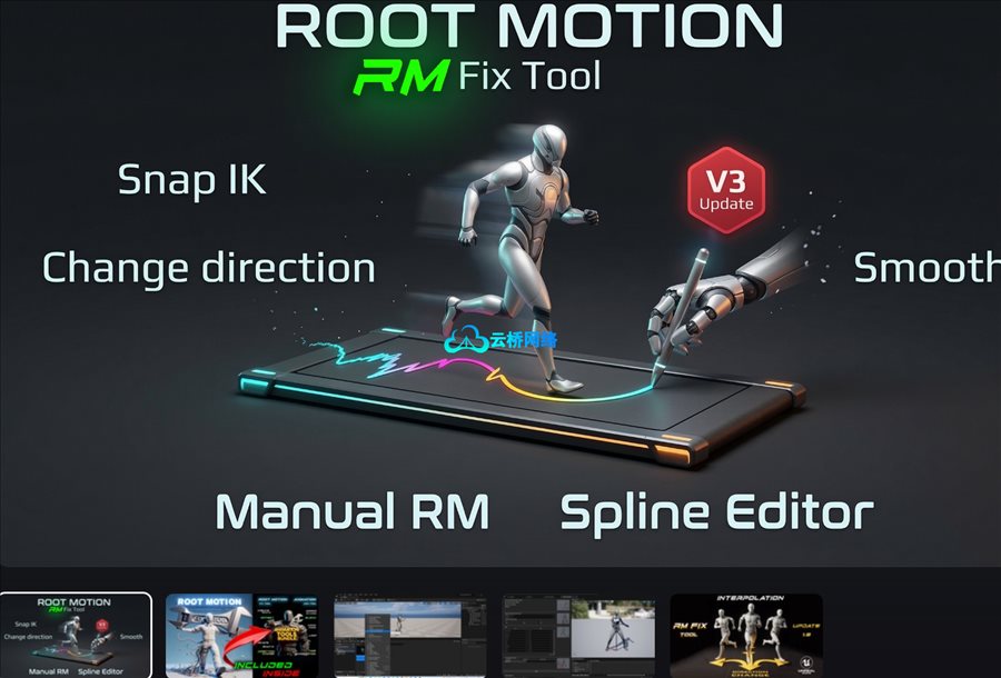 更新UE5.7动作捕捉动画根运动清理与修复工具 – Root Motion Fix Tool
