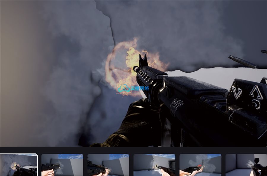 开枪子弹火花特效 Niagara Muzzle Flash & Ejection VFX