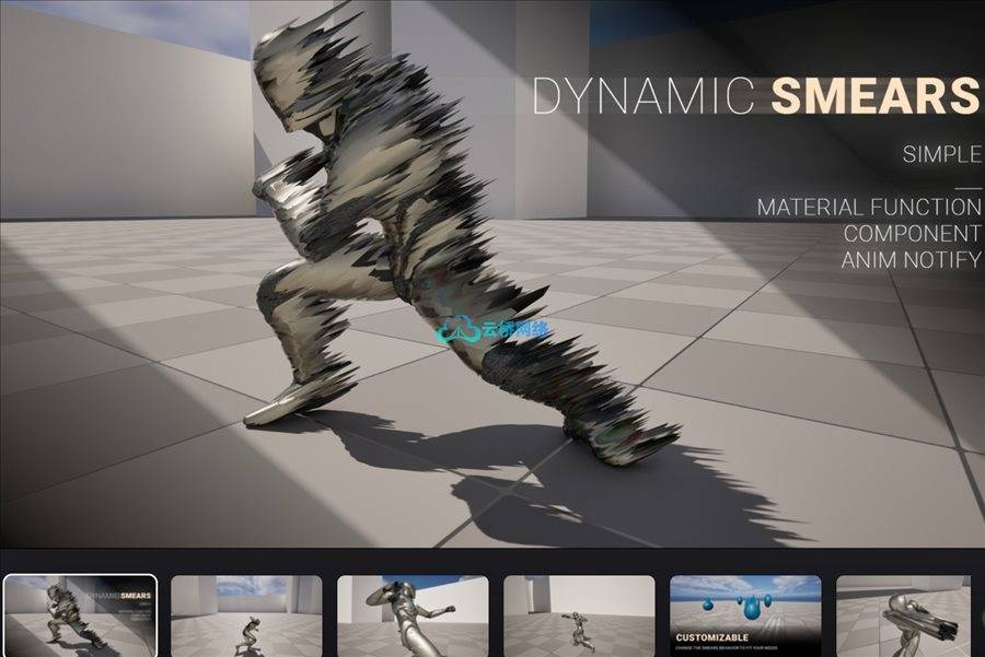 动态人物角色运动效果添加蓝图 – Dynamic smears