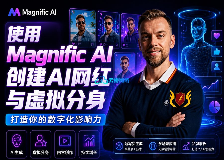 使用Magnific AI创建AI网红与虚拟分身