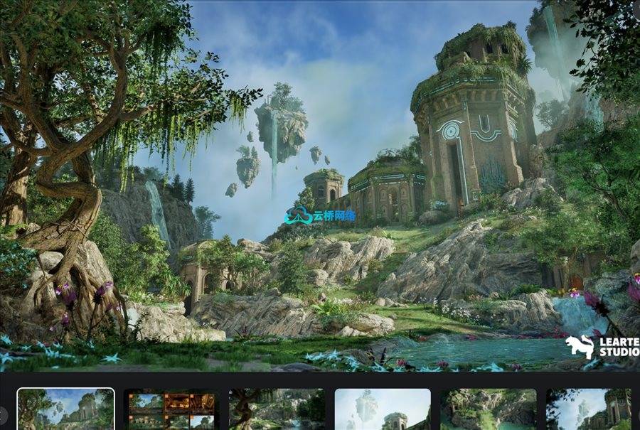 UE场景资源 Ancient Tech Sanctuary in a Mythical Forest