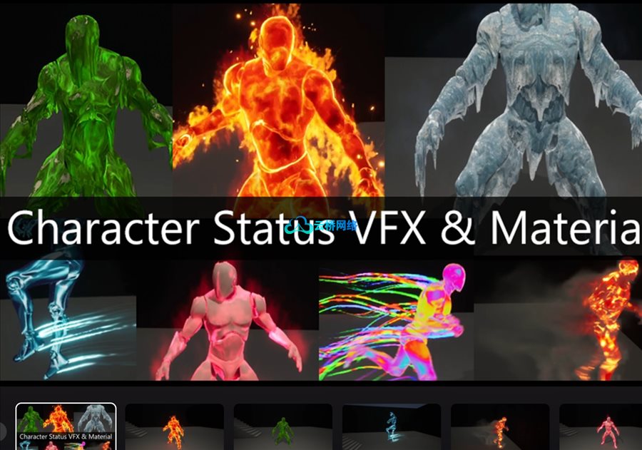 UE商城资源 Character VFX Material ( Support Overlay Material )